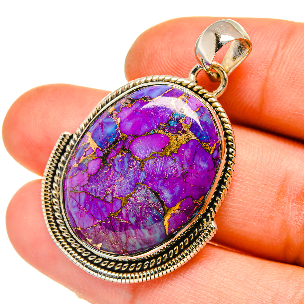 Purple Copper Composite Turquoise Pendants handcrafted by Ana Silver Co - PD5211