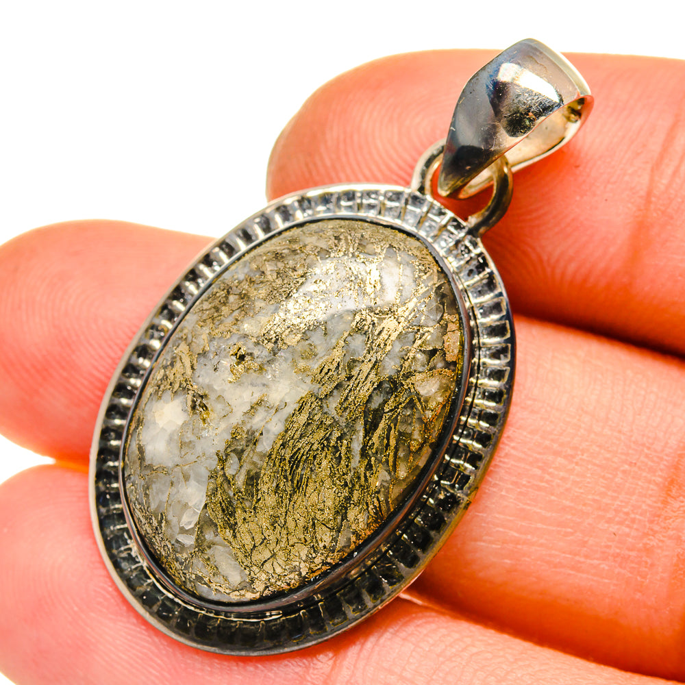 Pyrite Agate Pendants handcrafted by Ana Silver Co - PD5215