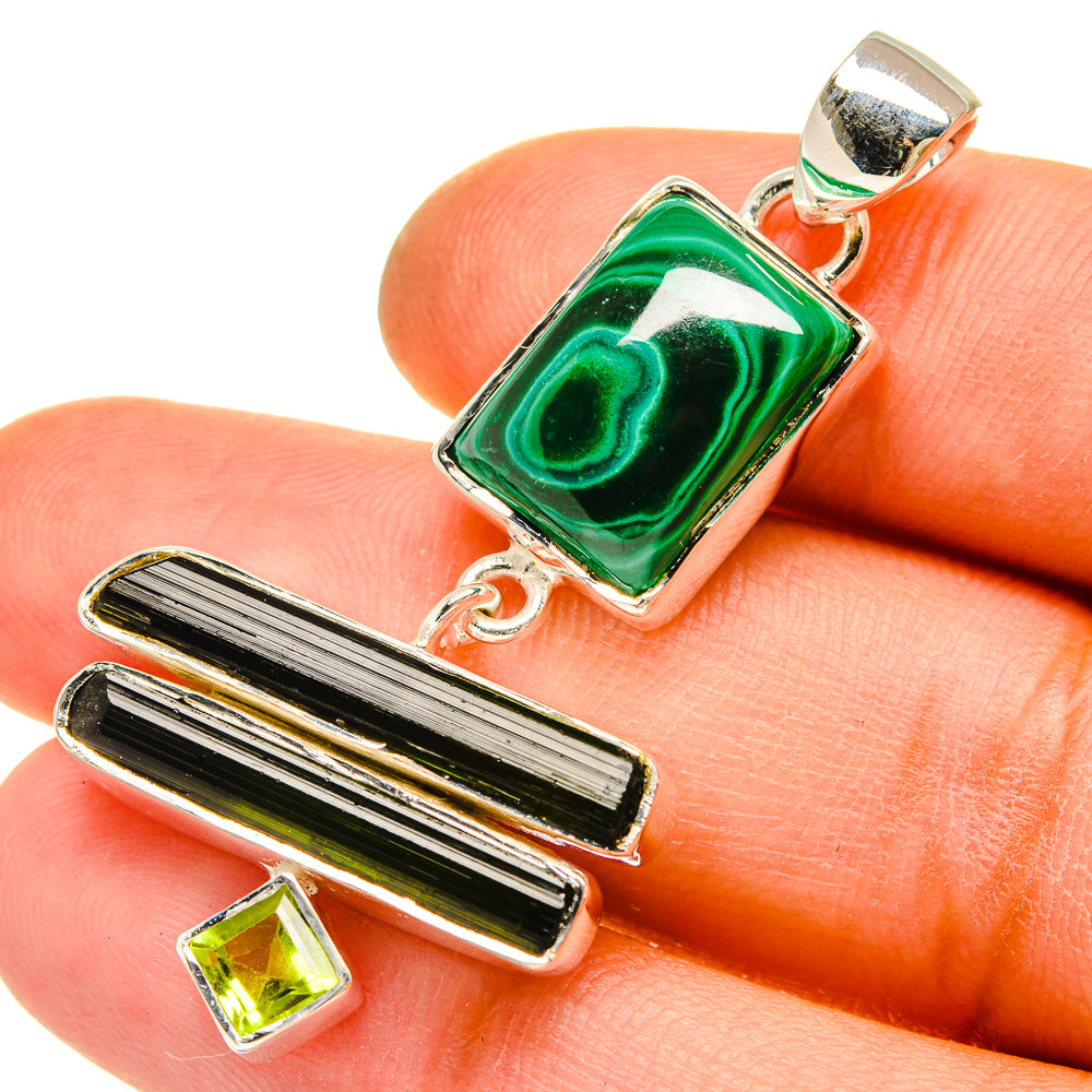 Malachite Pendants handcrafted by Ana Silver Co - PD5223