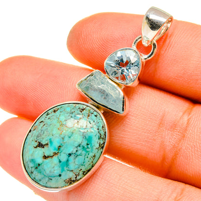 Tibetan Turquoise Pendants handcrafted by Ana Silver Co - PD5224