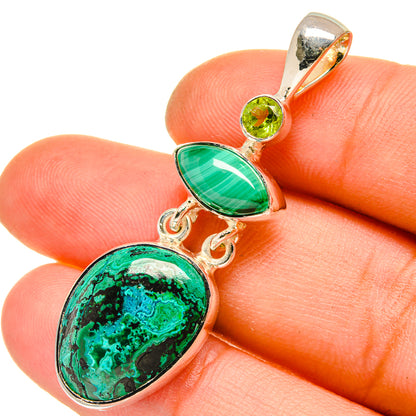 Chrysocolla Pendants handcrafted by Ana Silver Co - PD5225