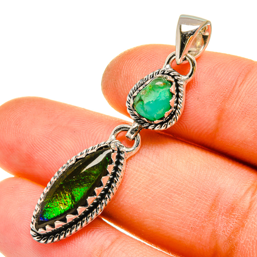 Ammolite Pendants handcrafted by Ana Silver Co - PD5226
