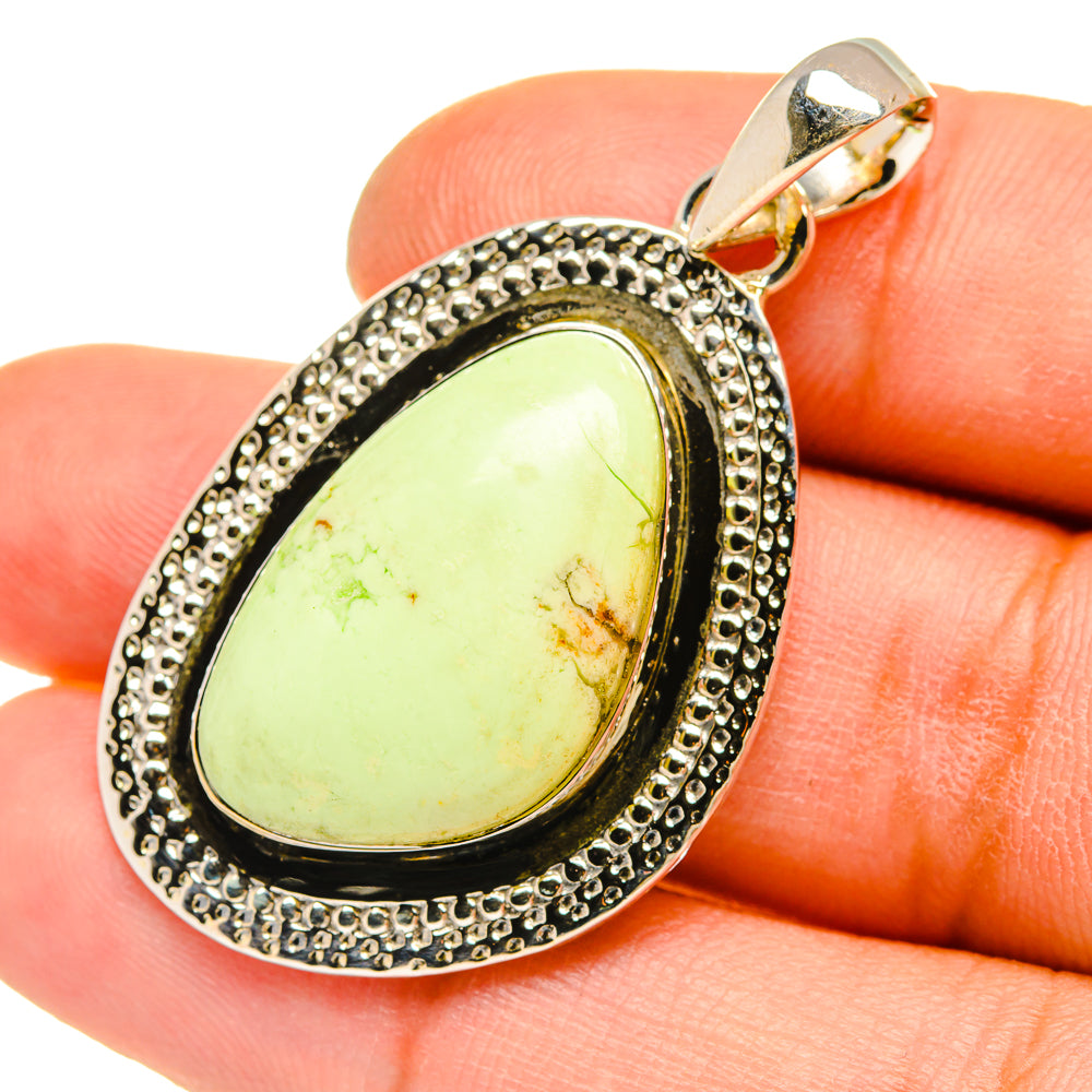 Lemon Chrysoprase Pendants handcrafted by Ana Silver Co - PD5232