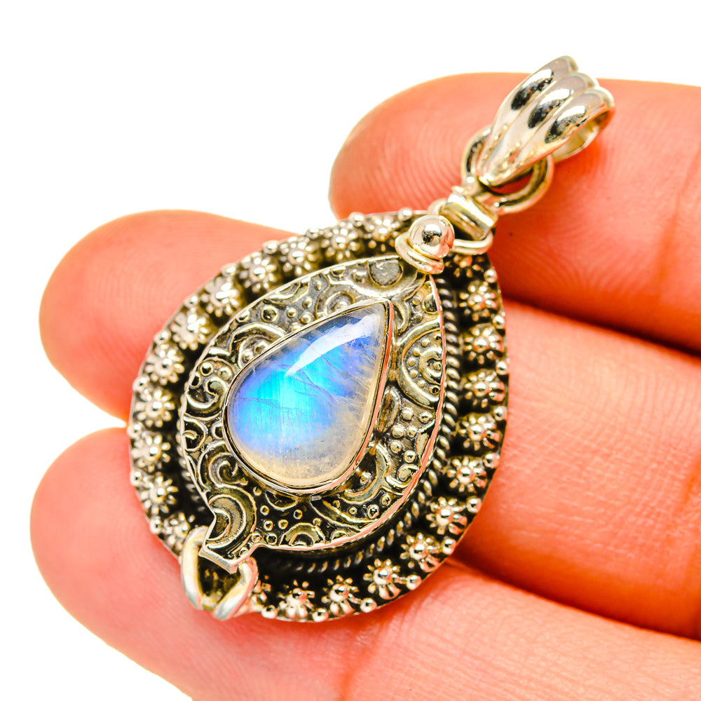 Rainbow Moonstone Pendants handcrafted by Ana Silver Co - PD5237