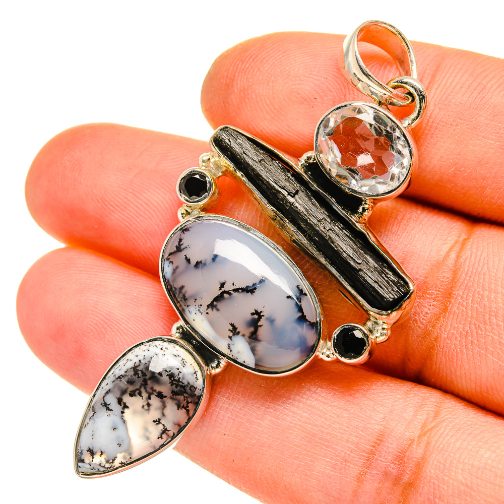 Dendritic Opal Pendants handcrafted by Ana Silver Co - PD5239