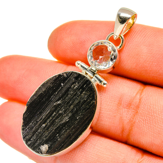 Black Tourmaline Pendants handcrafted by Ana Silver Co - PD5243
