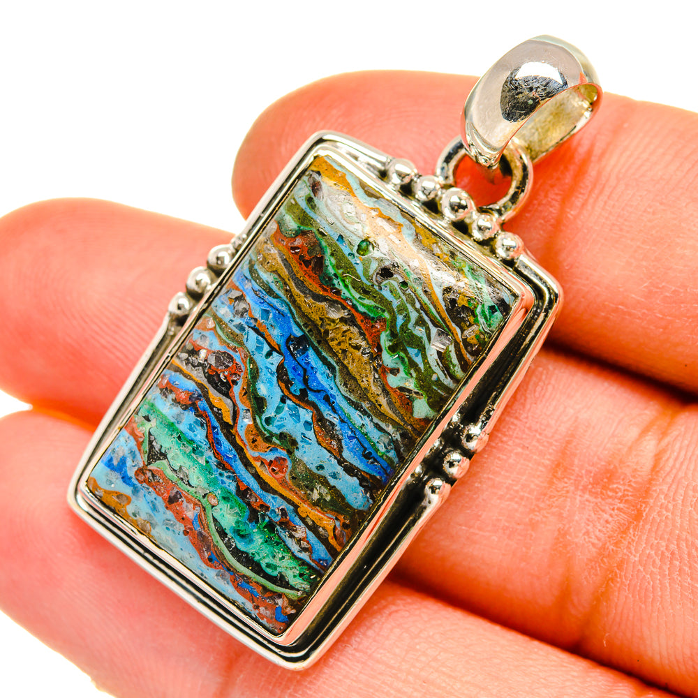 Rainbow Calsilica Pendants handcrafted by Ana Silver Co - PD5245