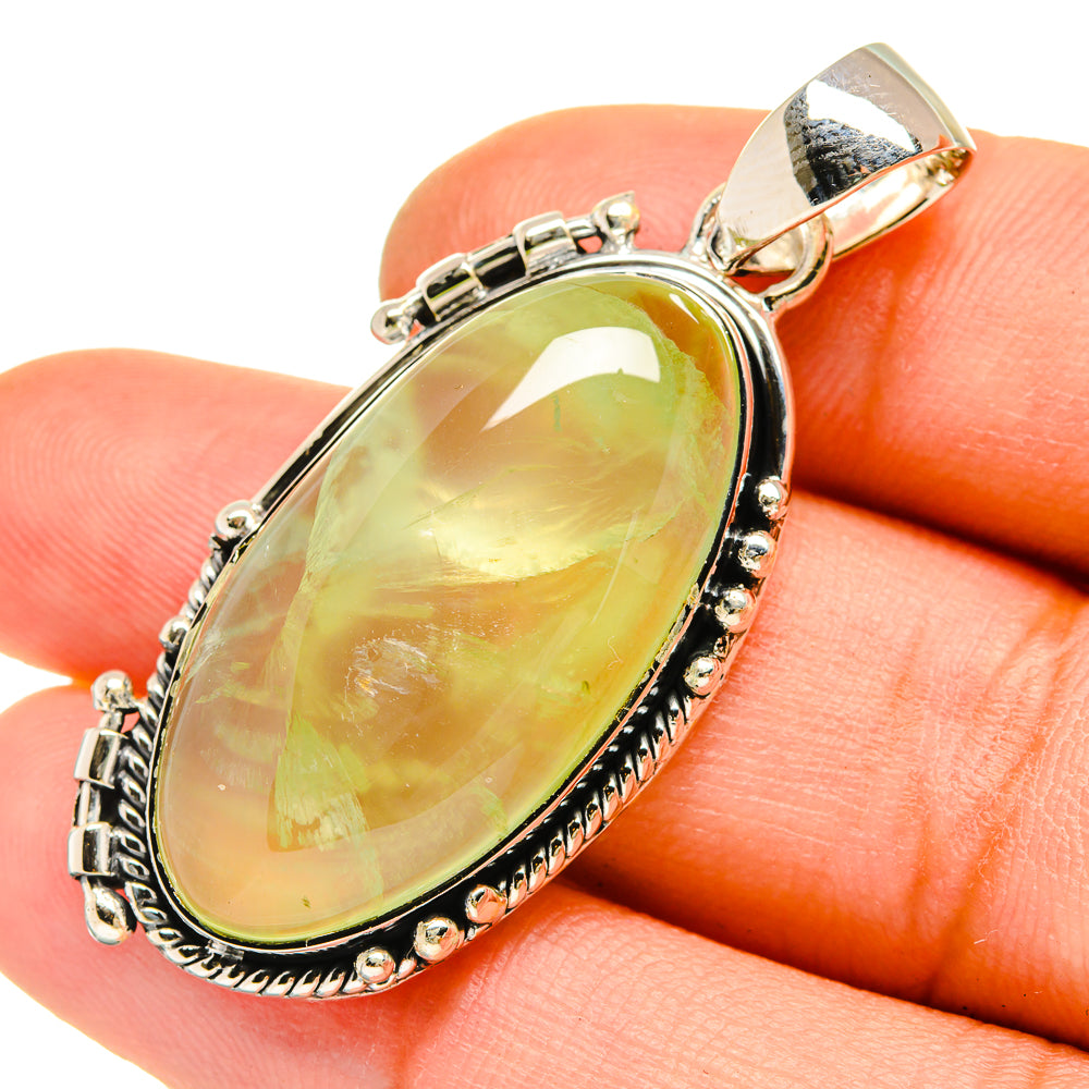 Prehnite Pendants handcrafted by Ana Silver Co - PD5248