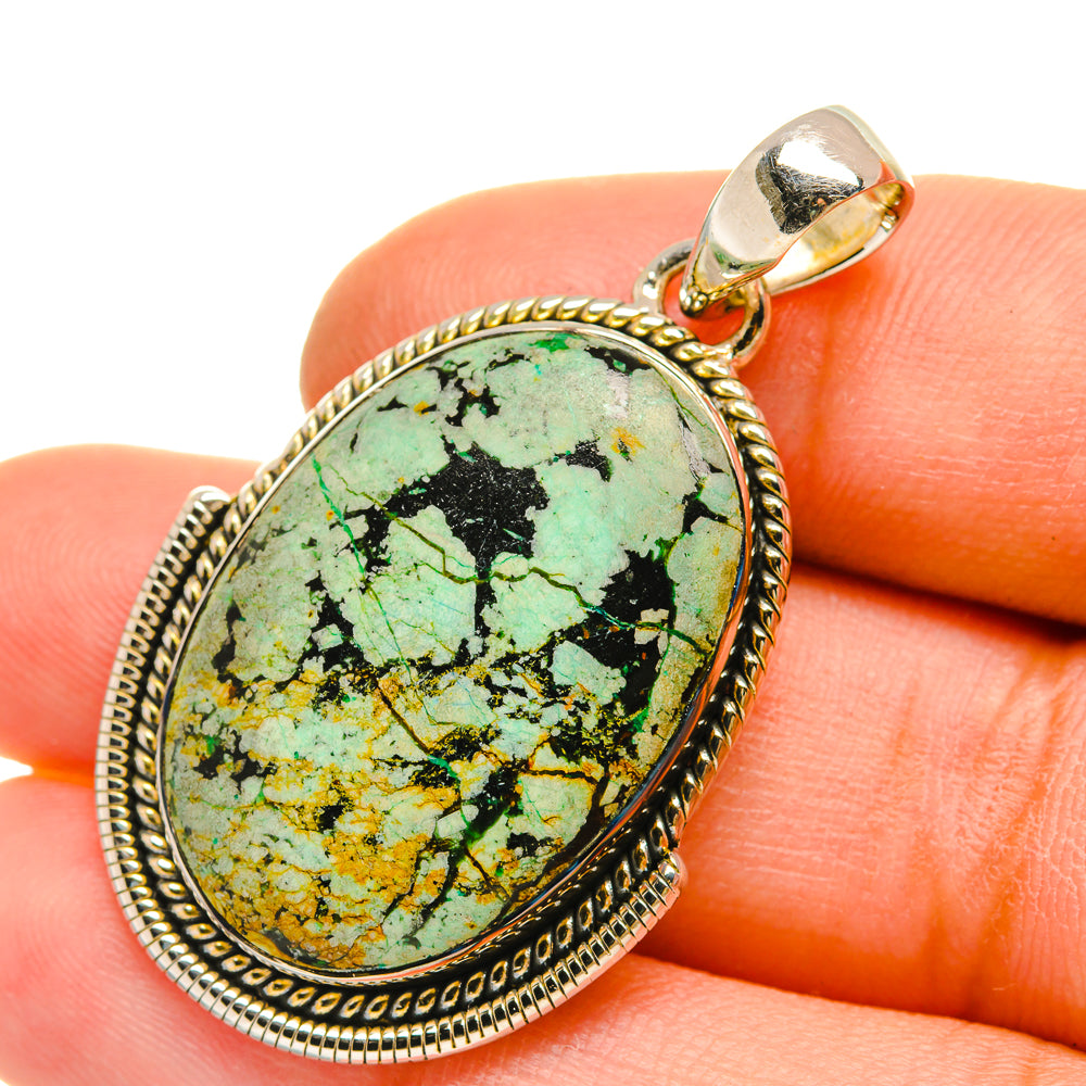 Tibetan Turquoise Pendants handcrafted by Ana Silver Co - PD5250