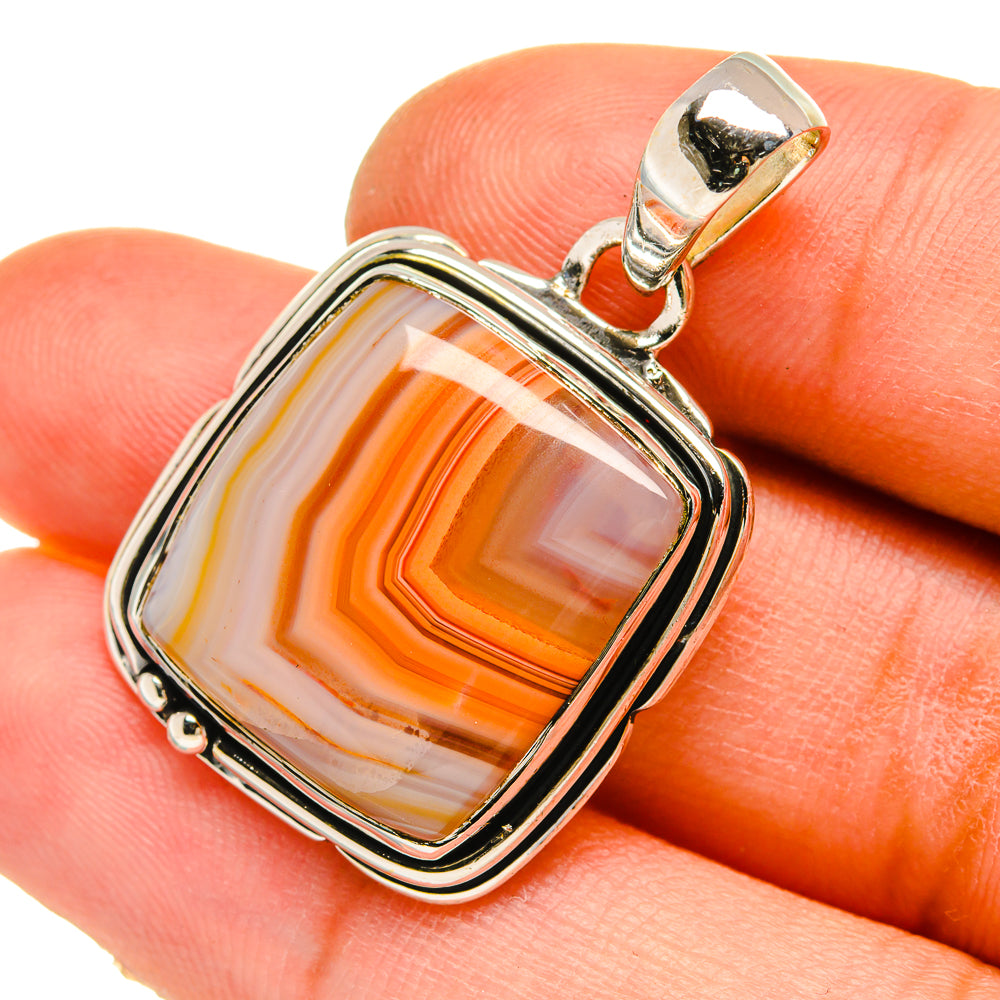 Botswana Agate Pendants handcrafted by Ana Silver Co - PD5254