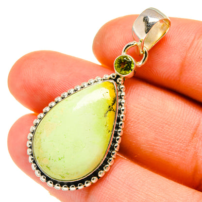 Lemon Chrysoprase Pendants handcrafted by Ana Silver Co - PD5256