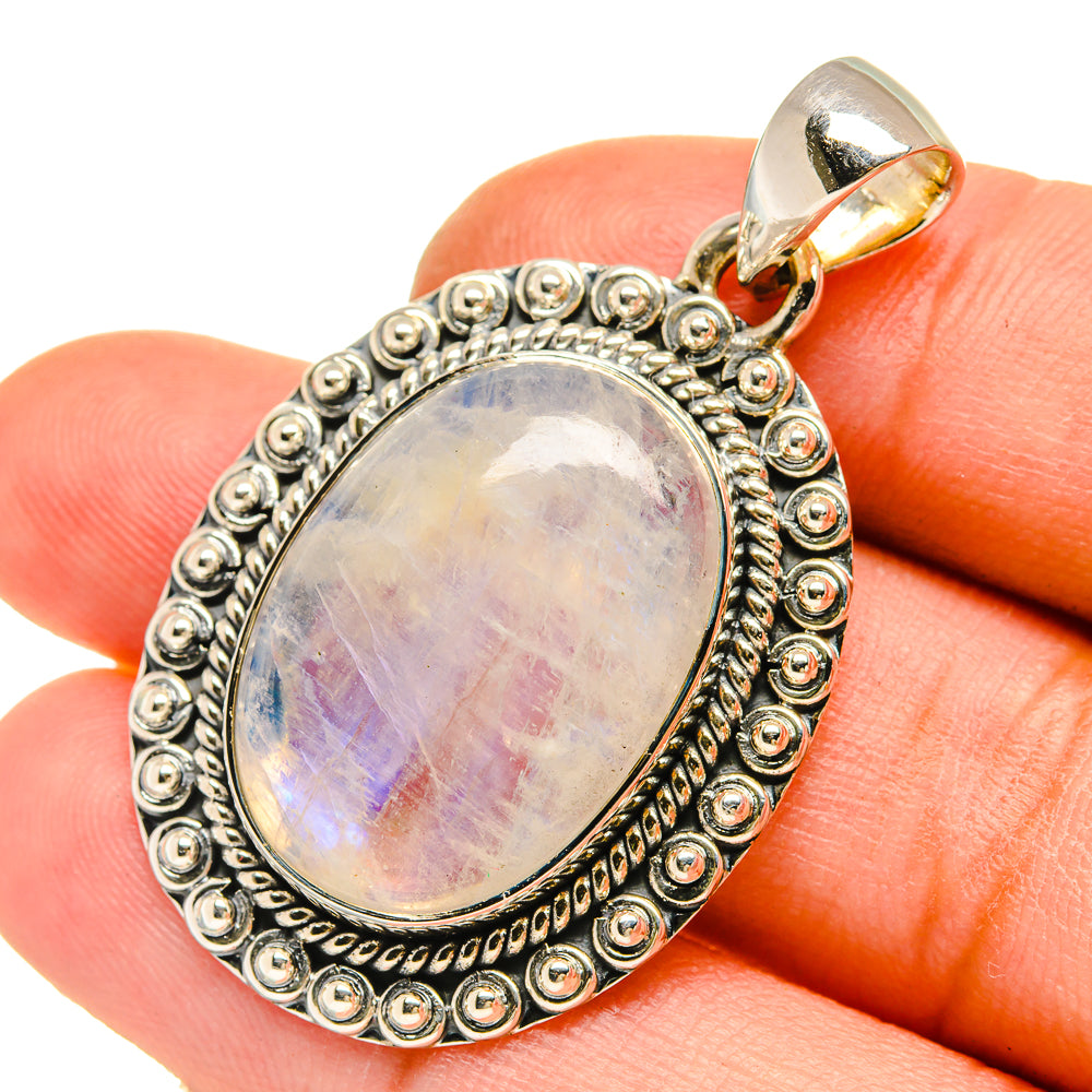 Rainbow Moonstone Pendants handcrafted by Ana Silver Co - PD5259
