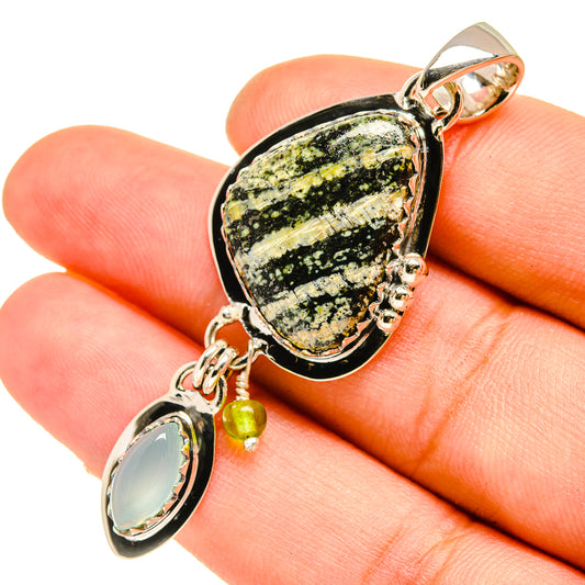Green Vein Jasper Pendants handcrafted by Ana Silver Co - PD5263