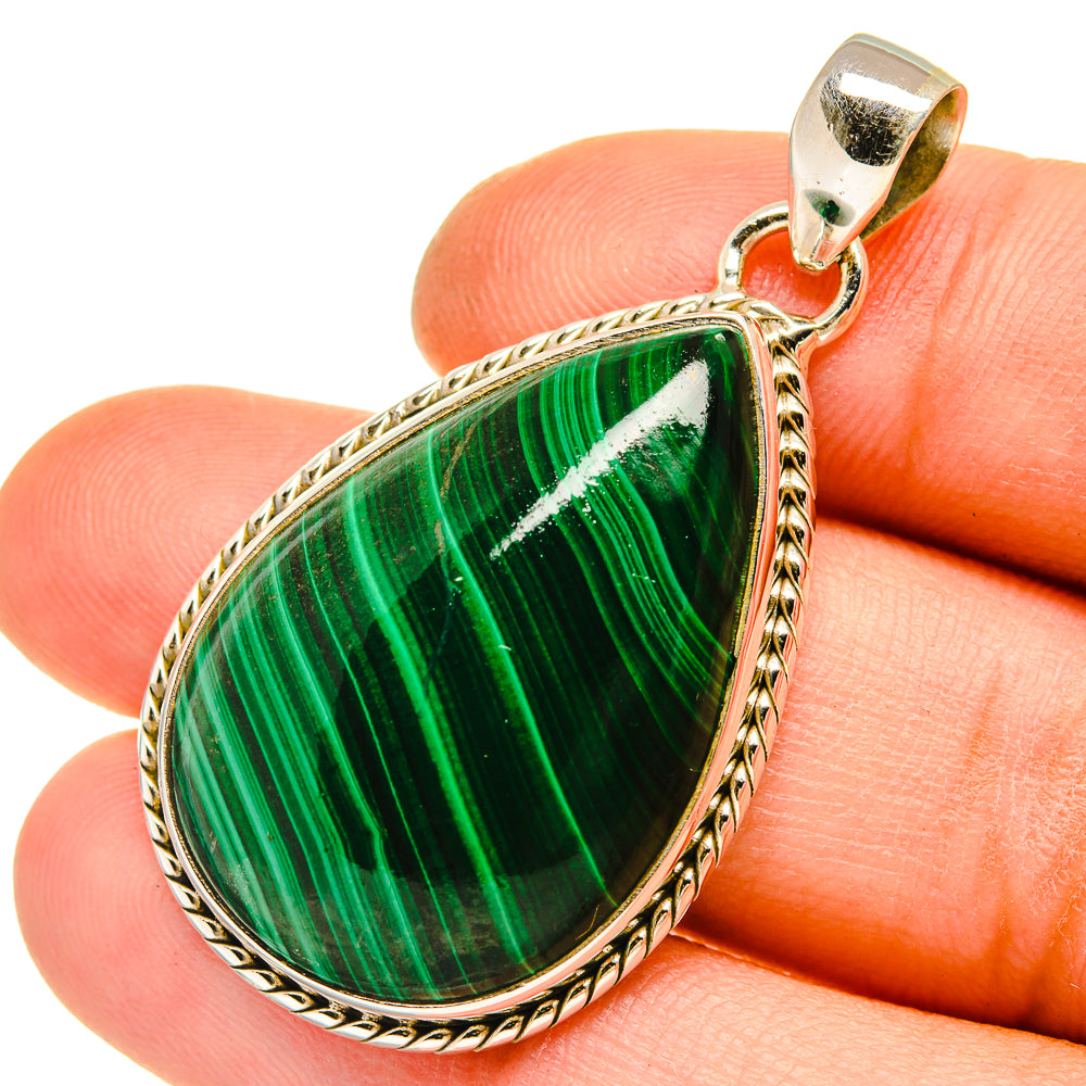 Malachite Pendants handcrafted by Ana Silver Co - PD5272