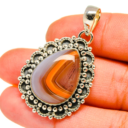 Botswana Agate Pendants handcrafted by Ana Silver Co - PD5279