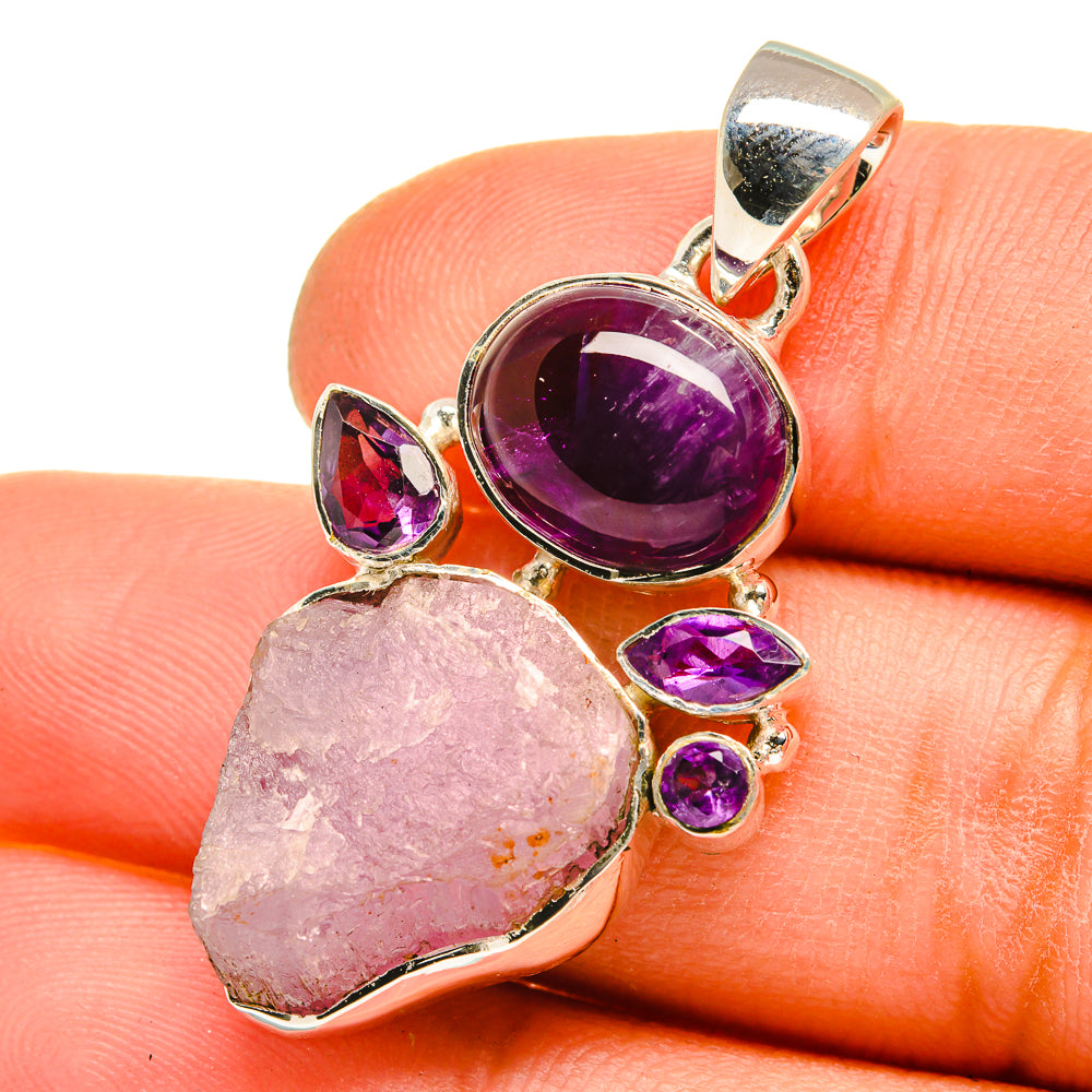 Kunzite Pendants handcrafted by Ana Silver Co - PD5289
