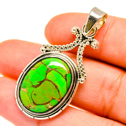 Green Copper Composite Turquoise Pendants handcrafted by Ana Silver Co - PD5291