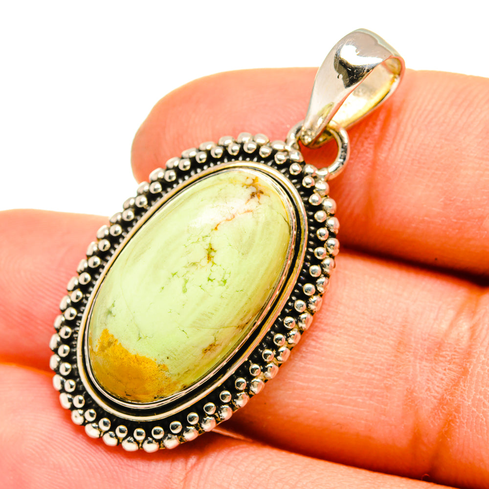 Lemon Chrysoprase Pendants handcrafted by Ana Silver Co - PD5292