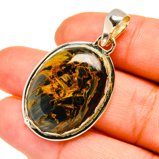 Golden Pietersite Pendants handcrafted by Ana Silver Co - PD5300