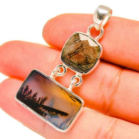 Scenic Dendritic Agate Pendants handcrafted by Ana Silver Co - PD5302