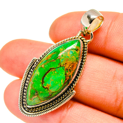 Green Copper Composite Turquoise Pendants handcrafted by Ana Silver Co - PD5305