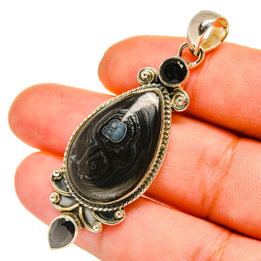 Psilomelane Pendants handcrafted by Ana Silver Co - PD5306