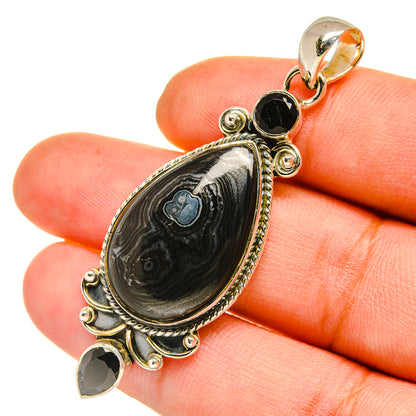 Psilomelane Pendants handcrafted by Ana Silver Co - PD5306