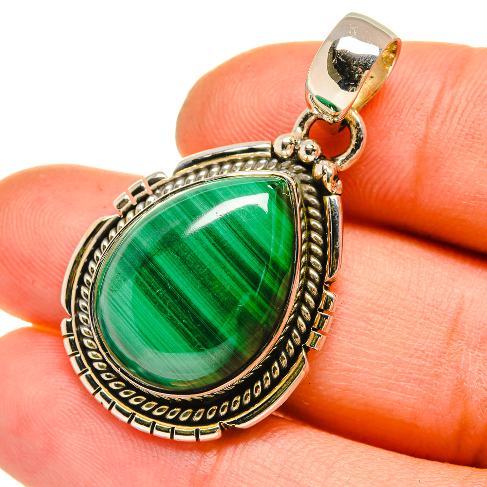 Malachite Pendants handcrafted by Ana Silver Co - PD5307