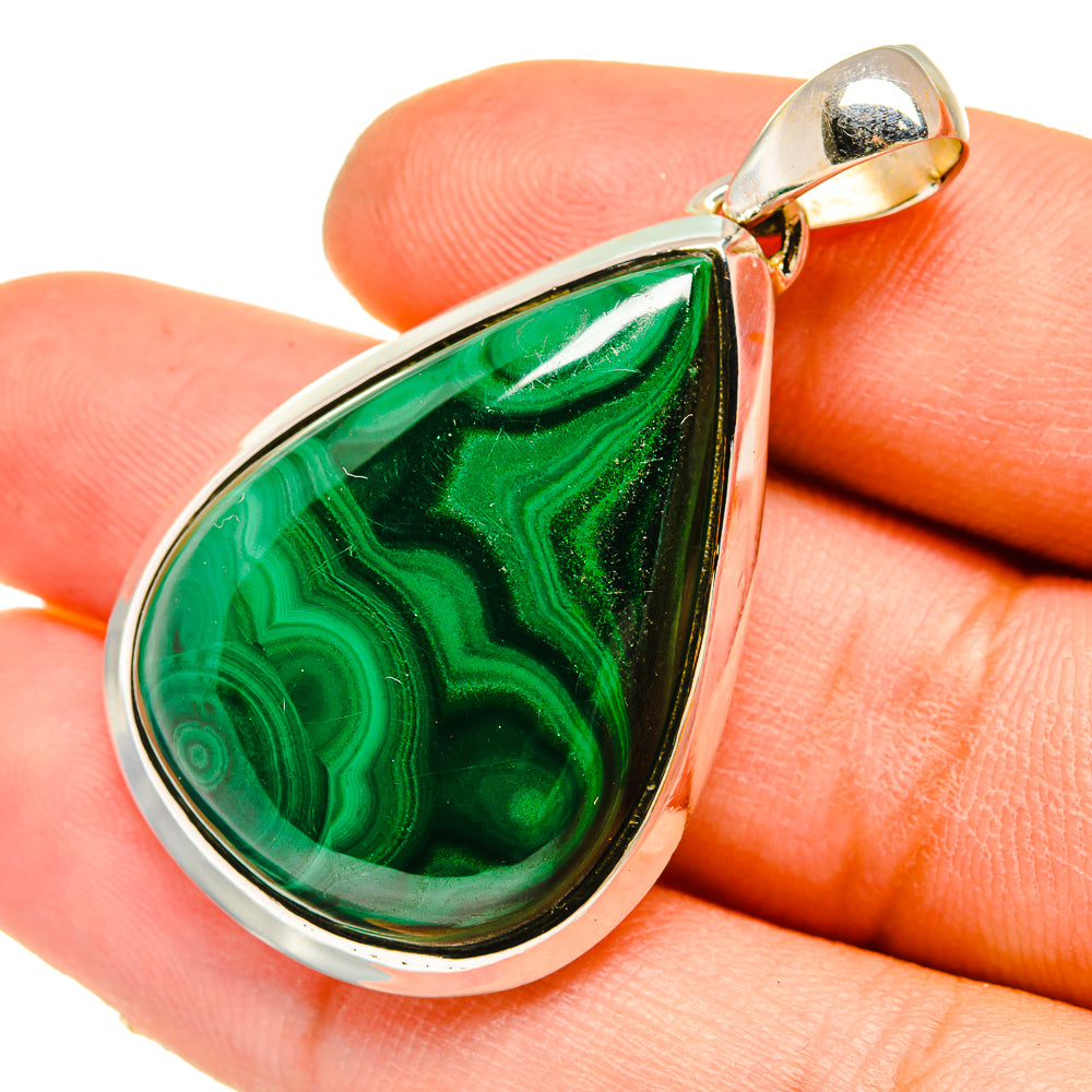 Malachite Pendants handcrafted by Ana Silver Co - PD5308
