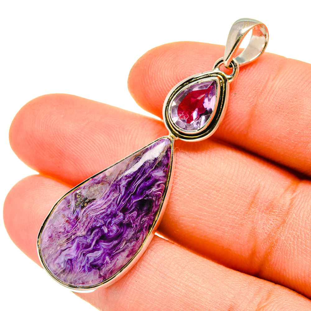 Charoite Pendants handcrafted by Ana Silver Co - PD5325