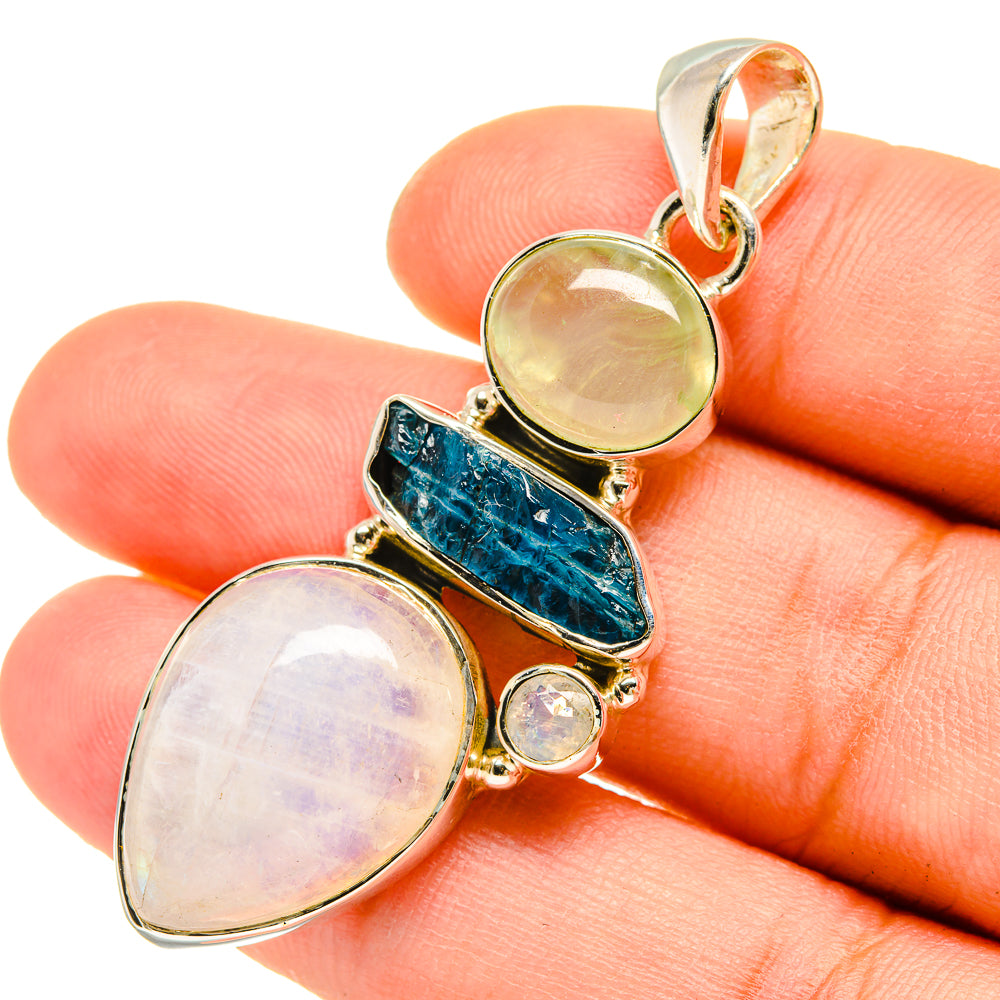 Rainbow Moonstone Pendants handcrafted by Ana Silver Co - PD5330