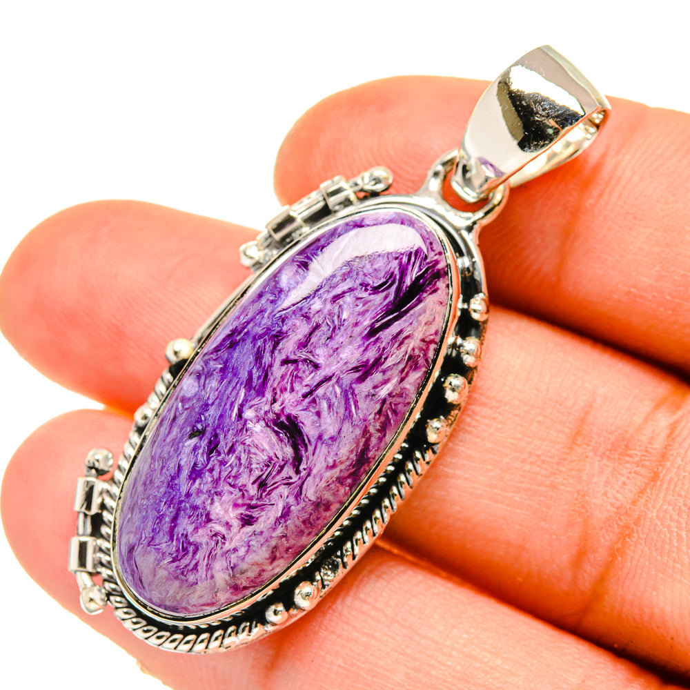 Charoite Pendants handcrafted by Ana Silver Co - PD5331