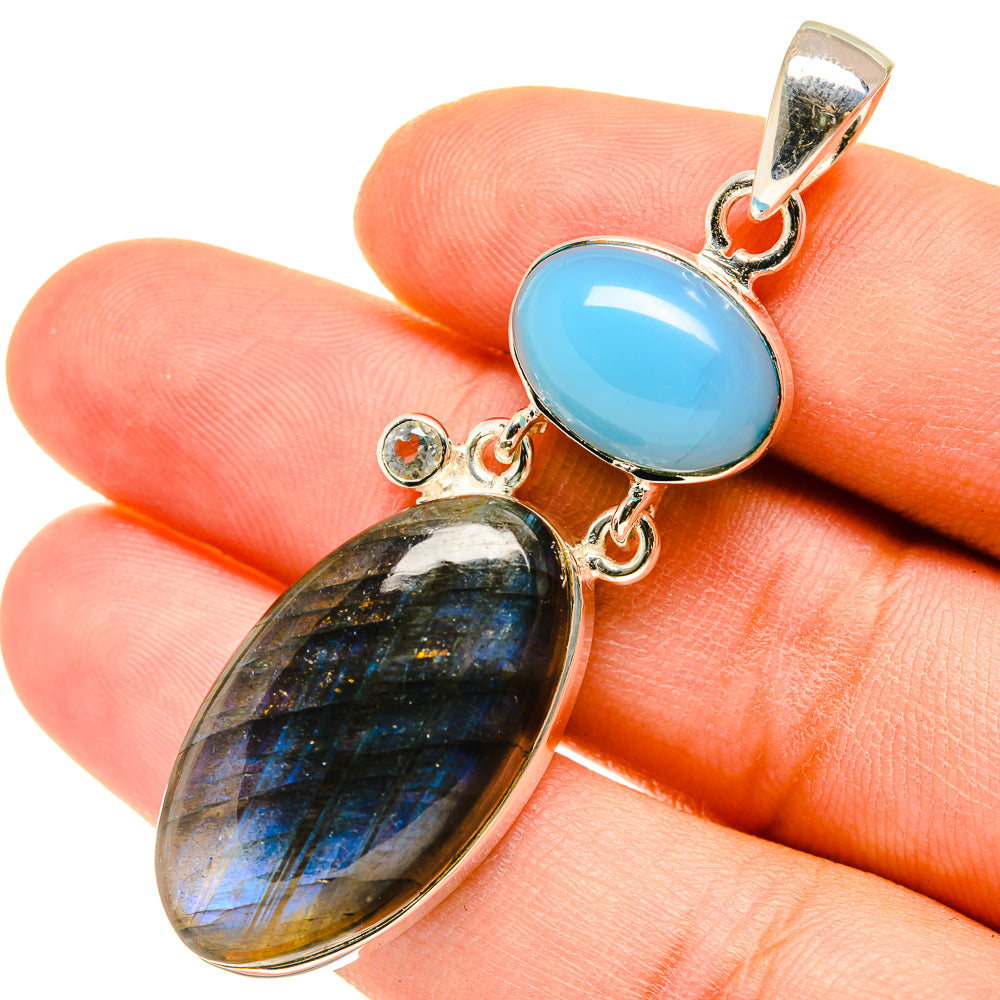 Labradorite Pendants handcrafted by Ana Silver Co - PD5338
