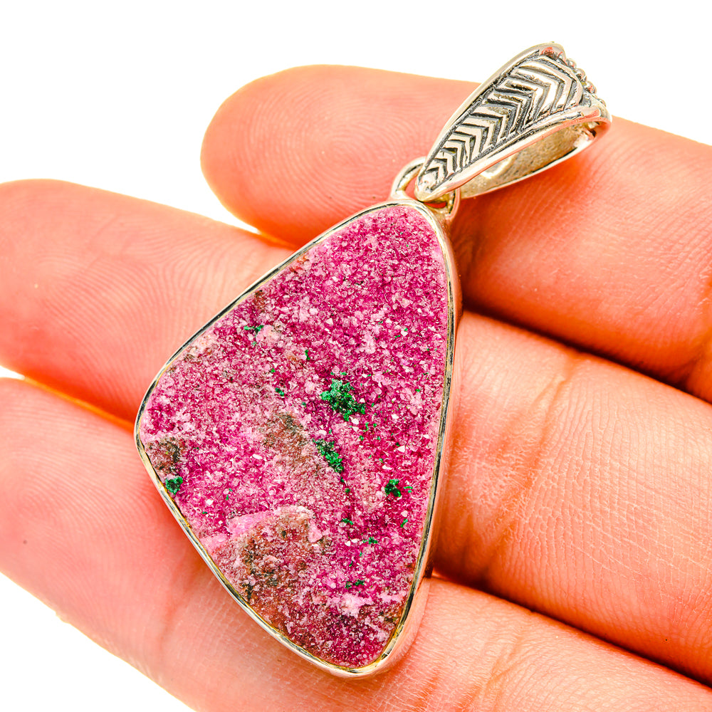 Cobalto Calcite Druzy Pendants handcrafted by Ana Silver Co - PD5340