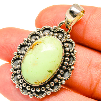 Lemon Chrysoprase Pendants handcrafted by Ana Silver Co - PD5347