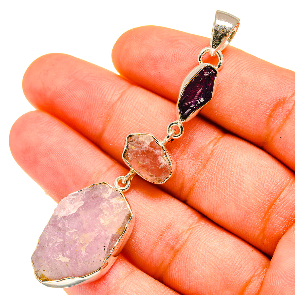 Kunzite Pendants handcrafted by Ana Silver Co - PD5351