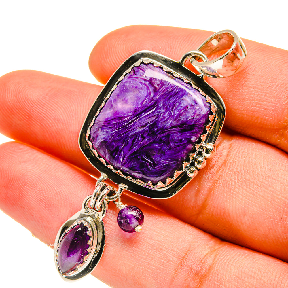 Charoite Pendants handcrafted by Ana Silver Co - PD5352