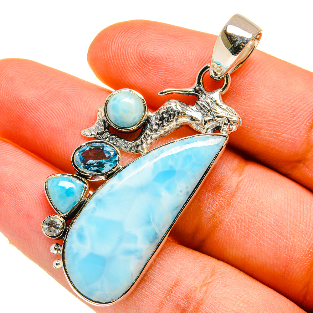 Larimar Pendants handcrafted by Ana Silver Co - PD5354