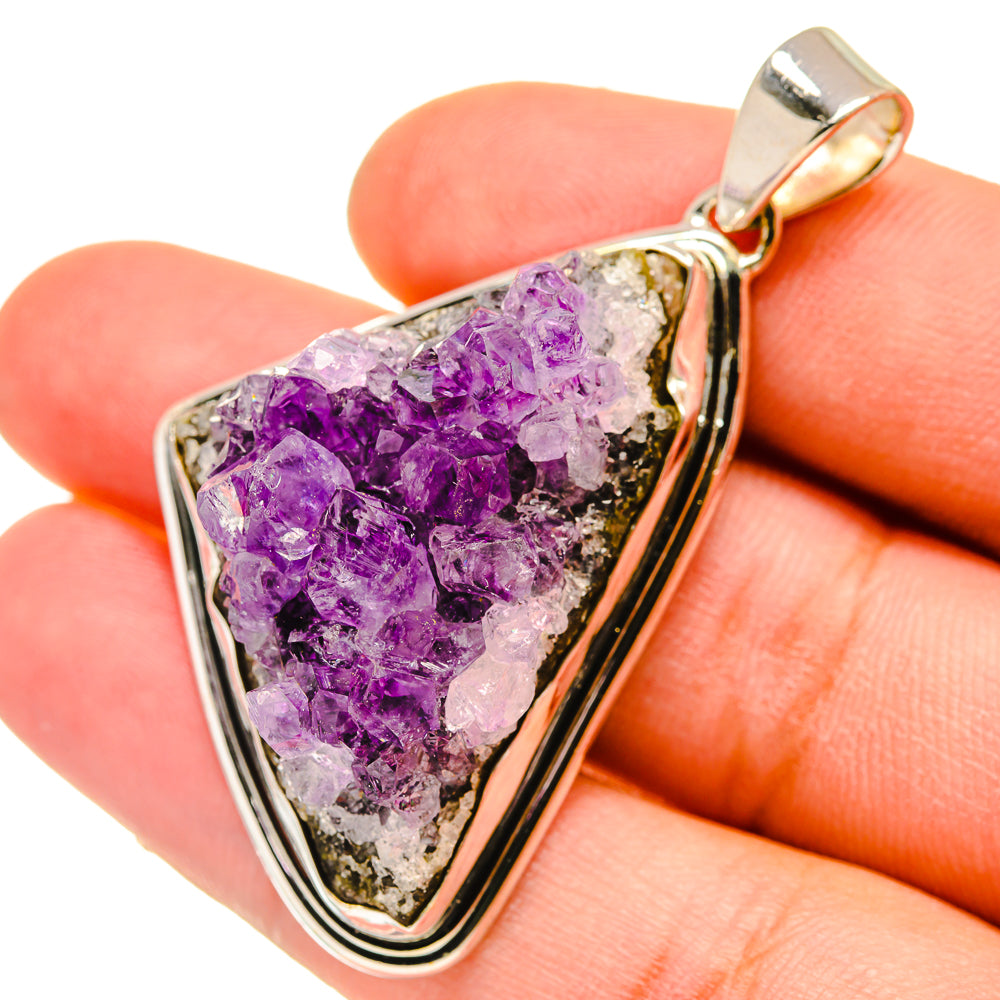 Amethyst Crystal Pendants handcrafted by Ana Silver Co - PD5361