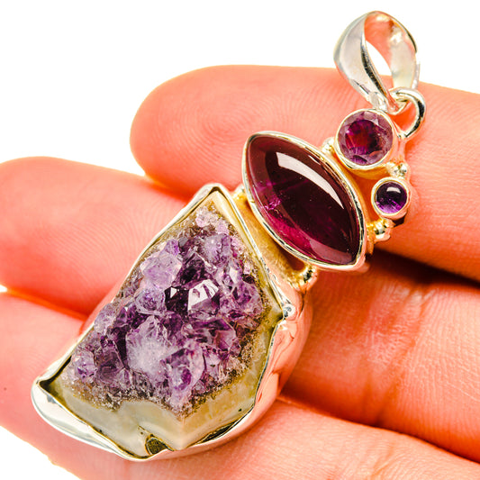 Amethyst Crystal Pendants handcrafted by Ana Silver Co - PD5366