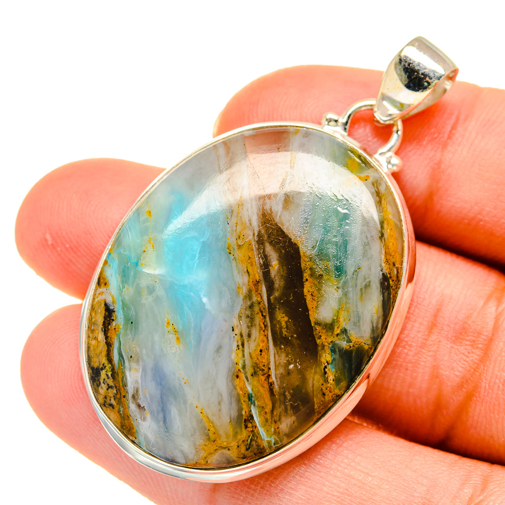 Peruvian Opal Pendants handcrafted by Ana Silver Co - PD5375