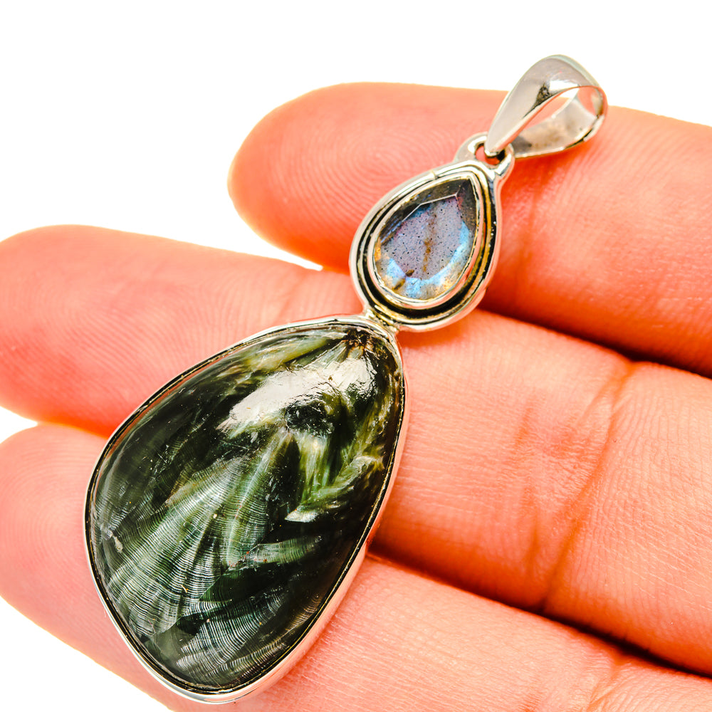 Seraphinite Pendants handcrafted by Ana Silver Co - PD5382