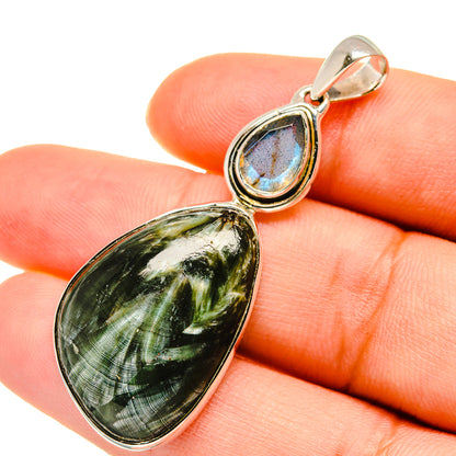 Seraphinite Pendants handcrafted by Ana Silver Co - PD5382