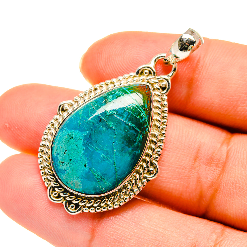 Chrysocolla Pendants handcrafted by Ana Silver Co - PD5389
