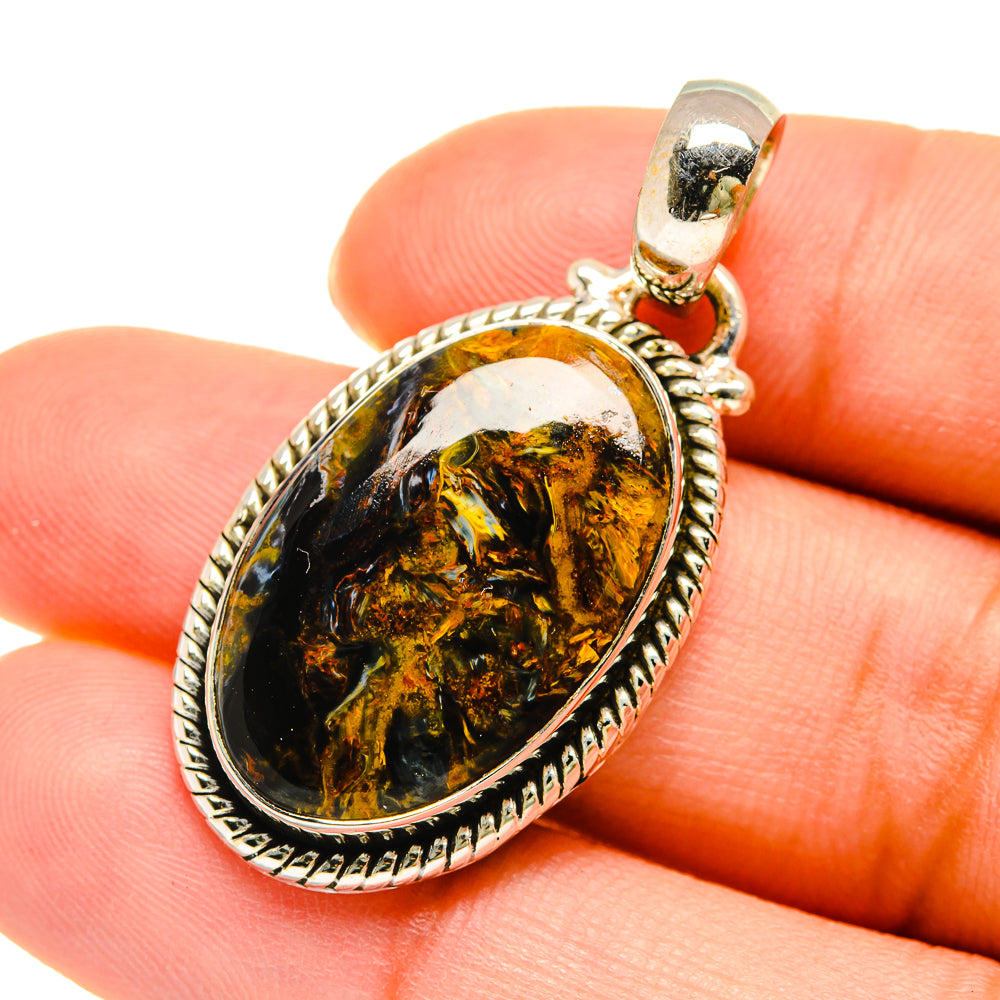 Golden Pietersite Pendants handcrafted by Ana Silver Co - PD5391
