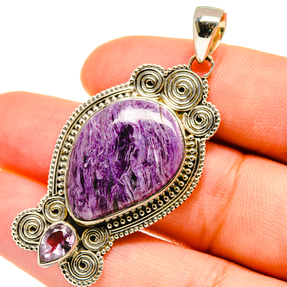 Charoite Pendants handcrafted by Ana Silver Co - PD5393