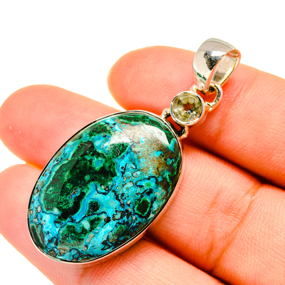 Chrysocolla Pendants handcrafted by Ana Silver Co - PD5397