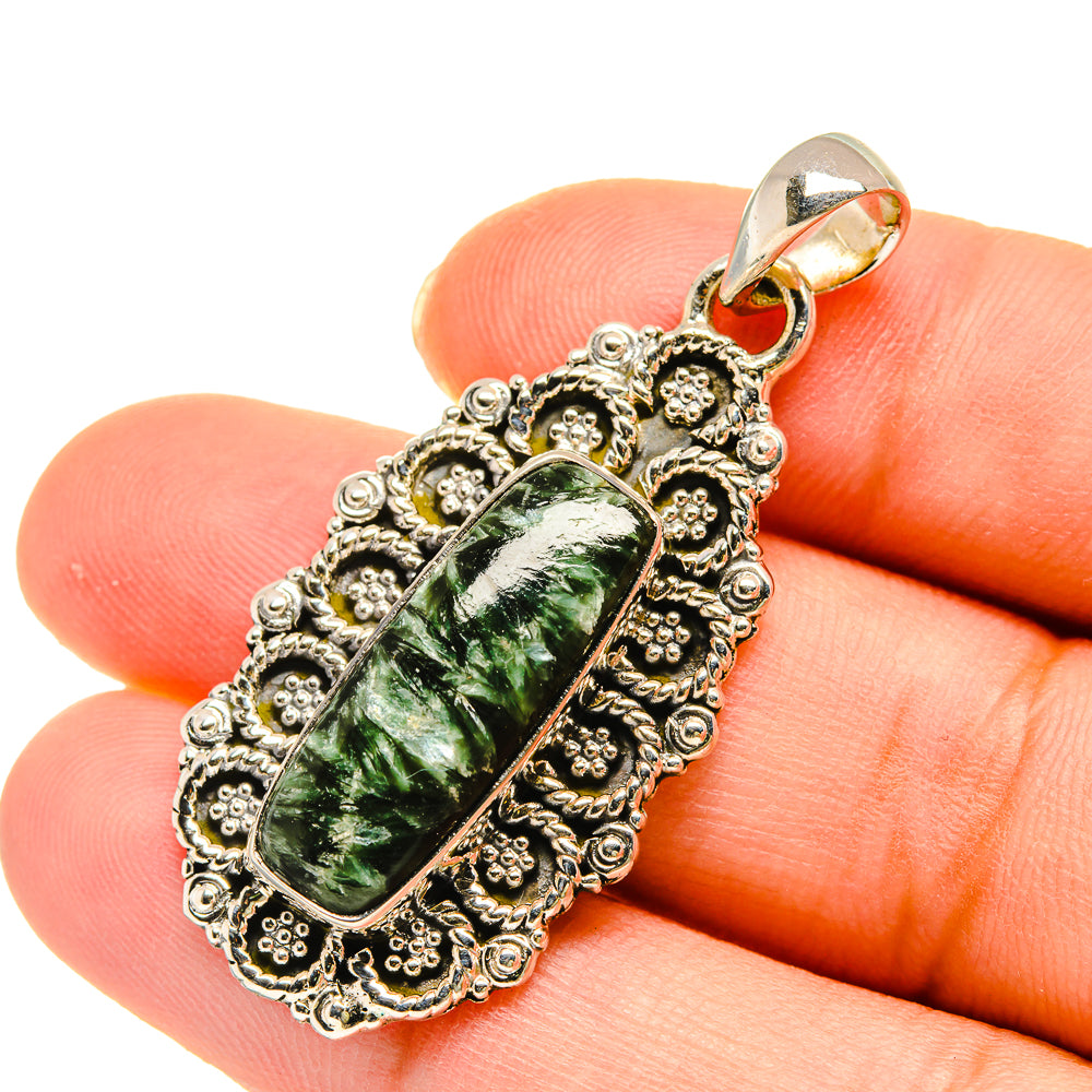 Seraphinite Pendants handcrafted by Ana Silver Co - PD5405