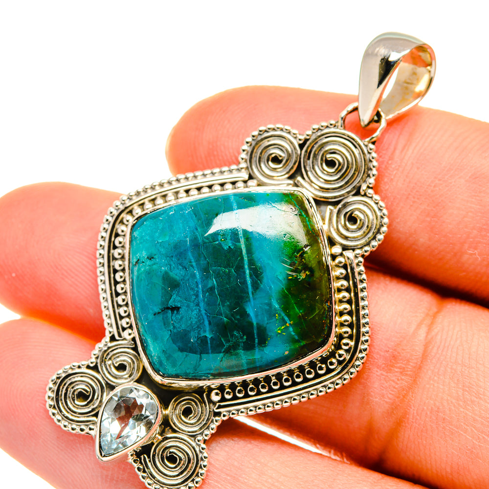 Chrysocolla Pendants handcrafted by Ana Silver Co - PD5407