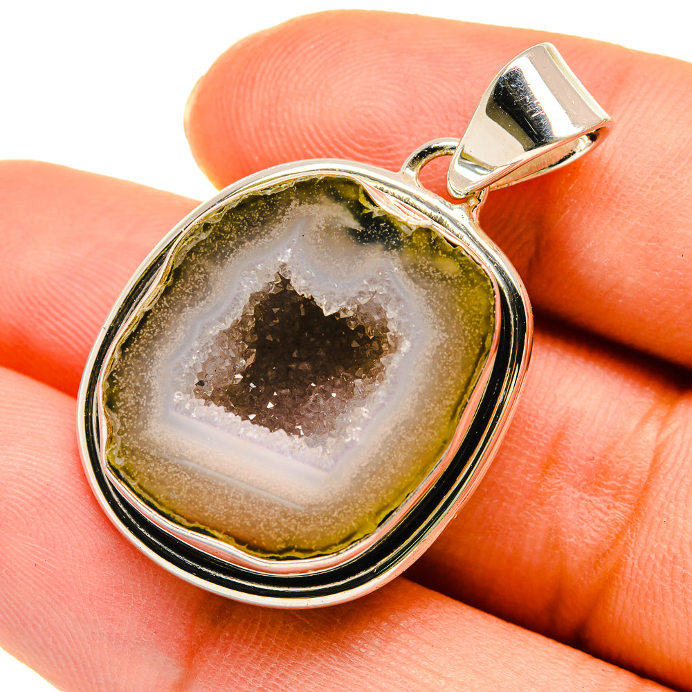 Coconut Geode Druzy Pendants handcrafted by Ana Silver Co - PD5424